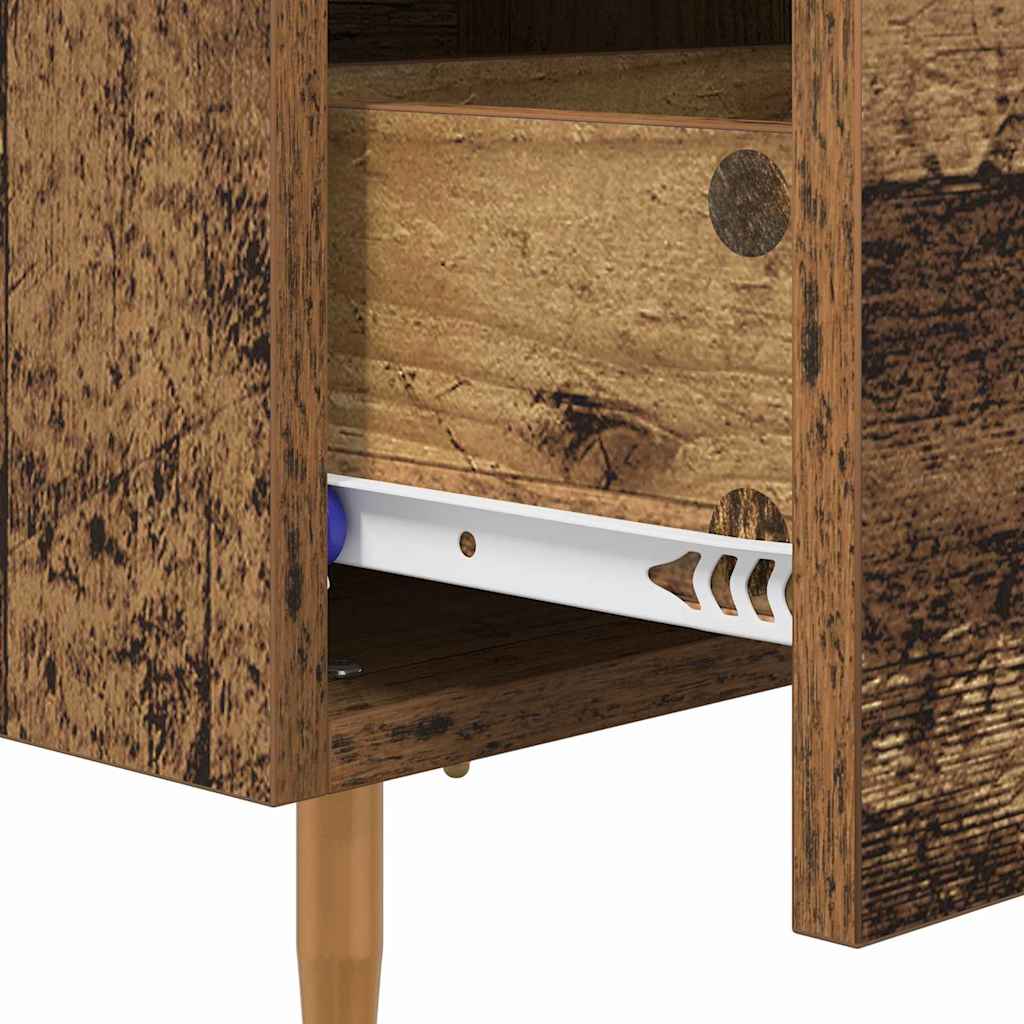 vidaXL Bedside Cabinet 2 pcs Old Wood 40 x 35 x 47.5 cm