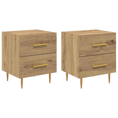 vidaXL Bedside Cabinet 2 pcs Artisan Oak 40 x 35 x 47.5 cm