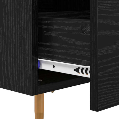 vidaXL Bedside Cabinet 2 pcs Black Oak 40 x 35 x 47.5 cm