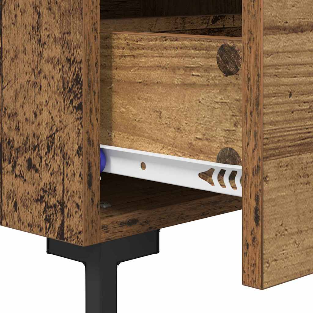vidaXL Bedside Cabinet 2 pcs Old Wood 40 x 35 x 47.5 cm