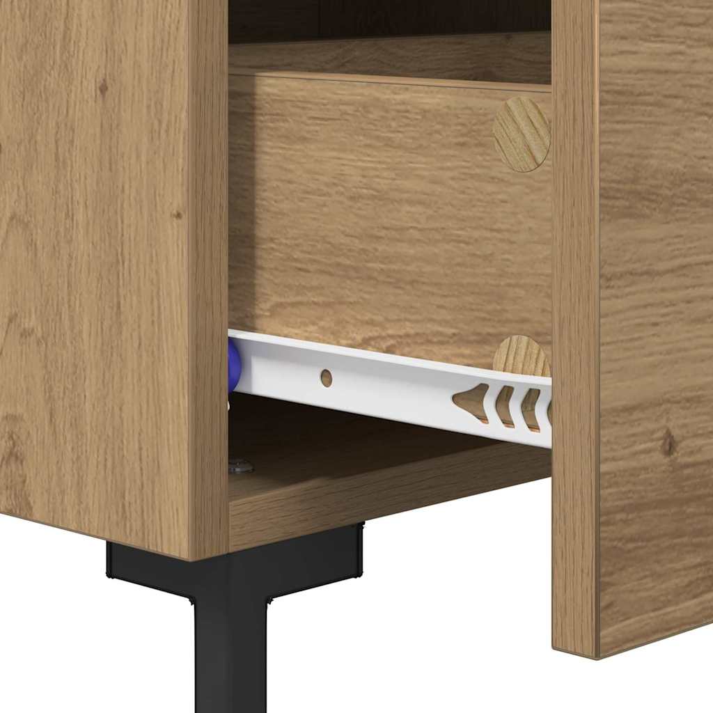 vidaXL Bedside Cabinet Artisan Oak 40 x 35 x 47.5 cm Engineered Wood