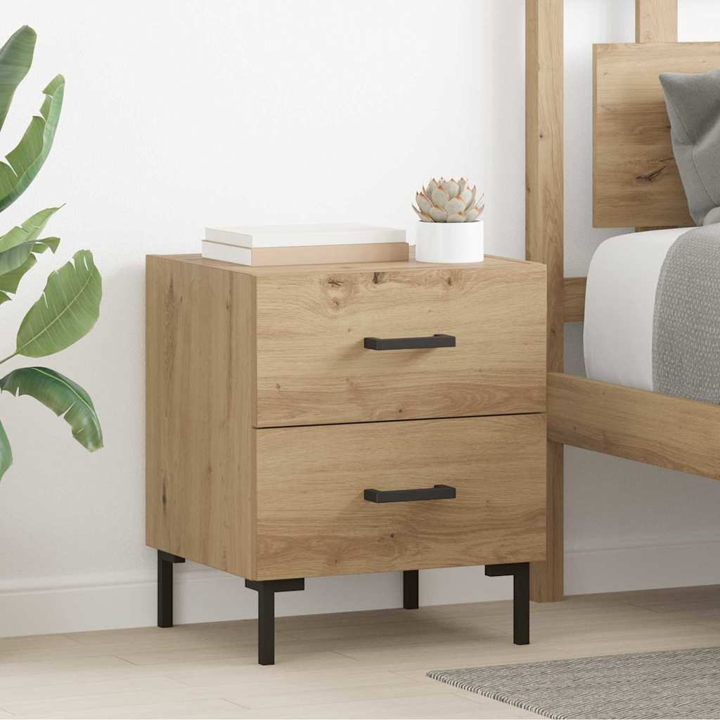 vidaXL Bedside Cabinet Artisan Oak 40 x 35 x 47.5 cm Engineered Wood
