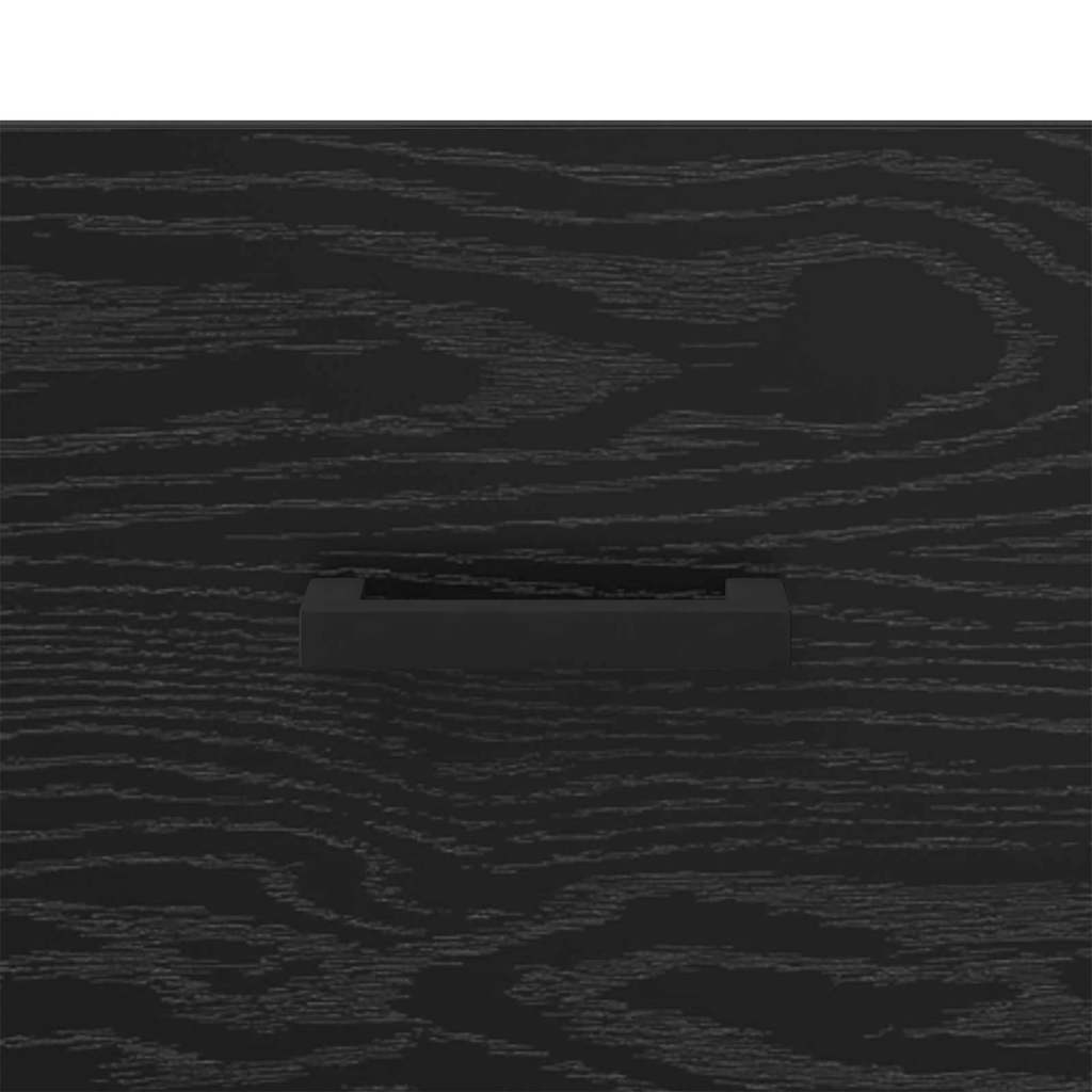 vidaXL Bedside Cabinet Black Oak 40 x 35 x 47.5 cm Engineered Wood