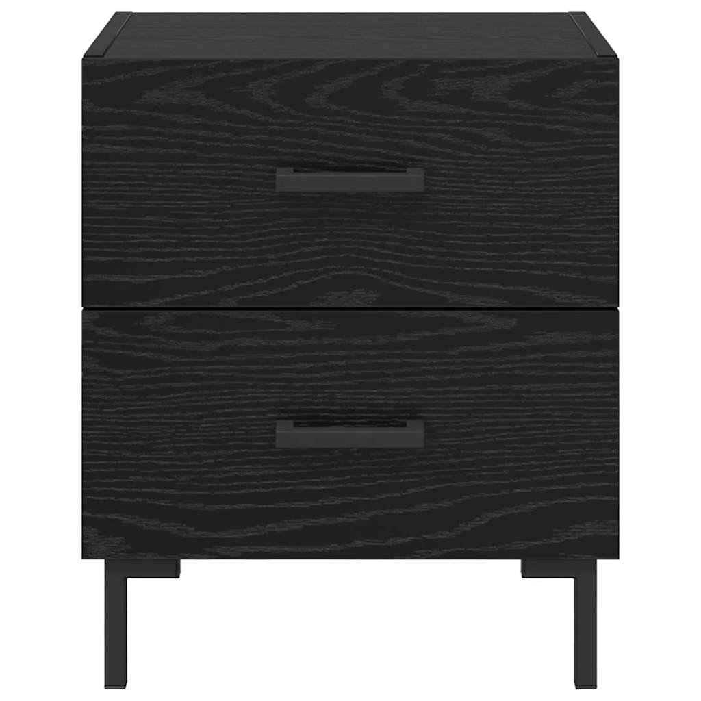 vidaXL Bedside Cabinet Black Oak 40 x 35 x 47.5 cm Engineered Wood