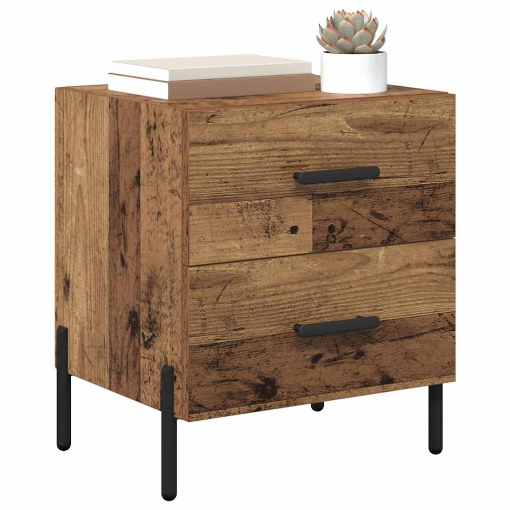 vidaXL Bedside Cabinet Old Wood 40 x 35 x 47.5 cm Engineered Wood