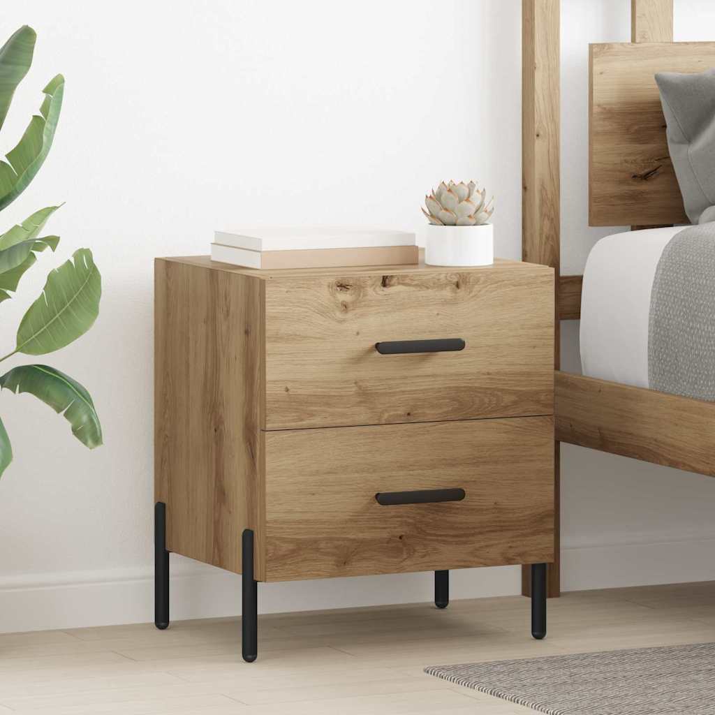 vidaXL Bedside Cabinet 2 pcs Artisan Oak 40 x 35 x 47.5 cm