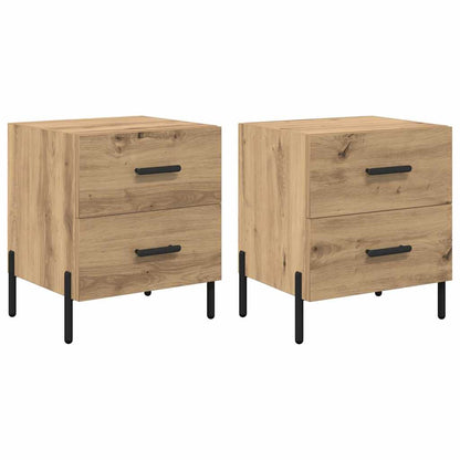 vidaXL Bedside Cabinet 2 pcs Artisan Oak 40 x 35 x 47.5 cm