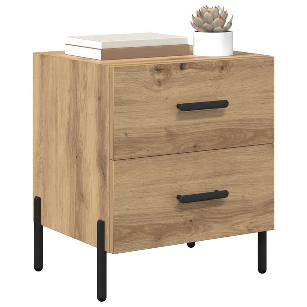 vidaXL Bedside Cabinet 2 pcs Artisan Oak 40 x 35 x 47.5 cm