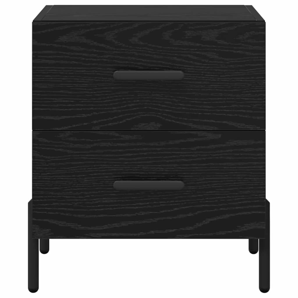 vidaXL Bedside Cabinet Black Oak 40 x 35 x 47.5 cm Engineered Wood