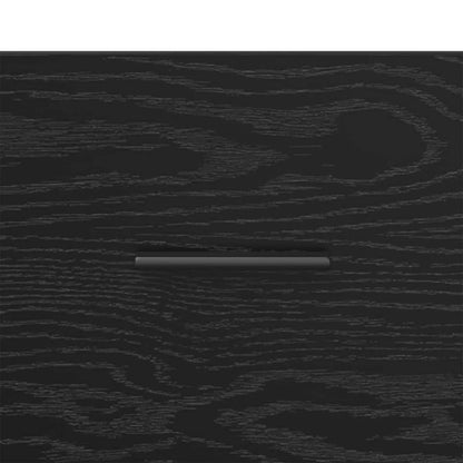 vidaXL Bedside Cabinet Black Oak 40 x 35 x 47.5 cm Engineered Wood