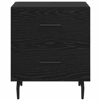 vidaXL Bedside Cabinet Black Oak 40 x 35 x 47.5 cm Engineered Wood
