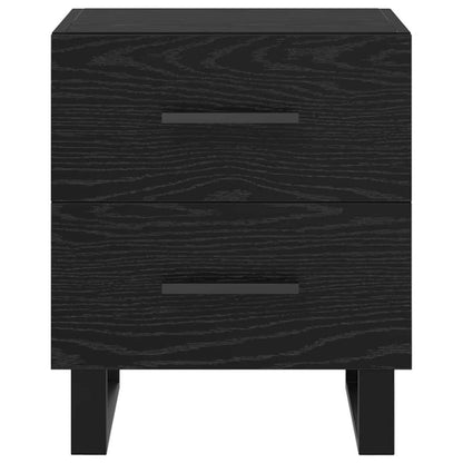 vidaXL Bedside Cabinet Black Oak 40 x 35 x 47.5 cm Engineered Wood