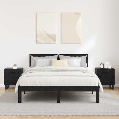vidaXL Bedside Cabinet 2 pcs Black Oak 40 x 35 x 47.5 cm