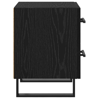 vidaXL Bedside Cabinet 2 pcs Black Oak 40 x 35 x 47.5 cm