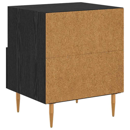 vidaXL Bedside Table Black 40 x 35 x 47.5 cm Engineered Wood