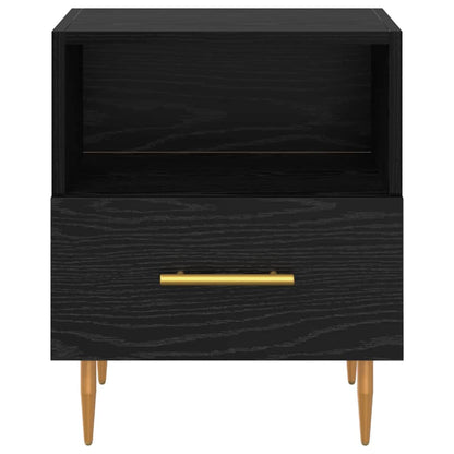 vidaXL Bedside Table Black 40 x 35 x 47.5 cm Engineered Wood