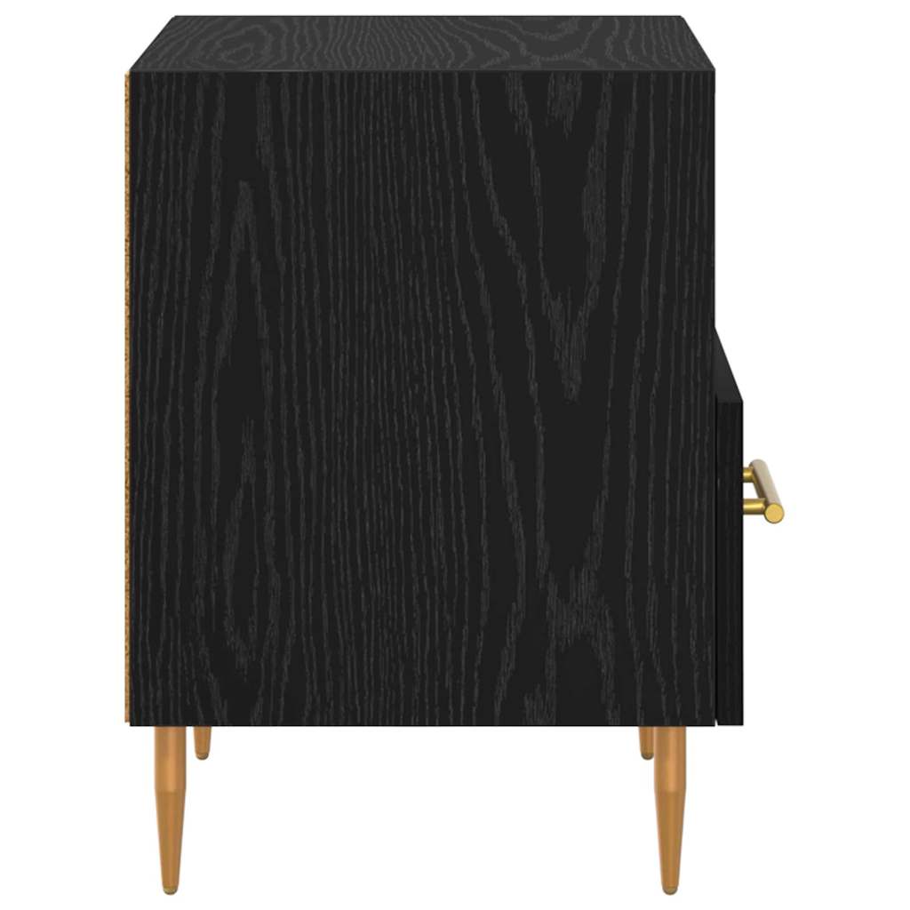 vidaXL Bedside Table Black 40 x 35 x 47.5 cm Engineered Wood