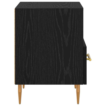 vidaXL Bedside Table 2 pcs Black 40 x 35 x 47.5 cm Engineered Wood
