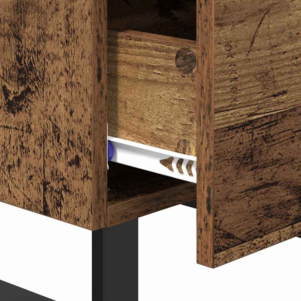 vidaXL Bedside Cabinet Old Wood 40 x 35 x 47.5 cm Engineered Wood