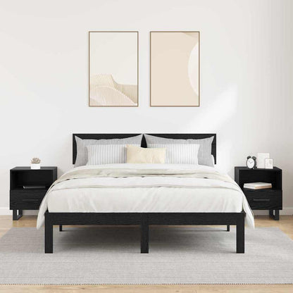 vidaXL Bedside Cabinet 2 pcs Black Oak 40 x 35 x 47.5 cm
