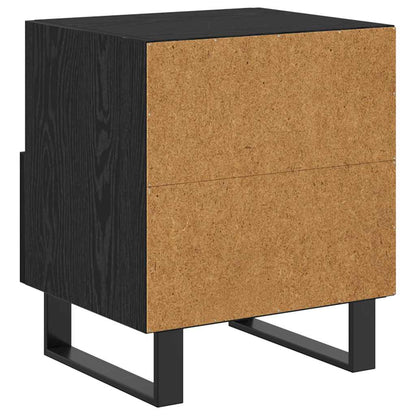 vidaXL Bedside Cabinet 2 pcs Black Oak 40 x 35 x 47.5 cm