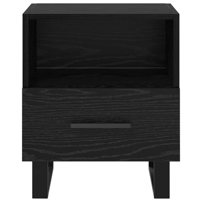 vidaXL Bedside Cabinet 2 pcs Black Oak 40 x 35 x 47.5 cm
