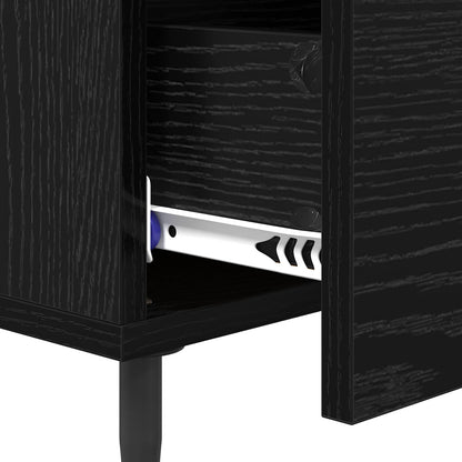 vidaXL Bedside Cabinet Black Oak 40 x 40 x 66 cm Engineered Wood