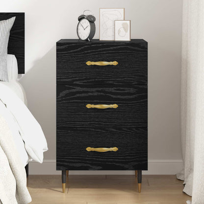 vidaXL Bedside Cabinet Black Oak 40 x 40 x 66 cm Engineered Wood