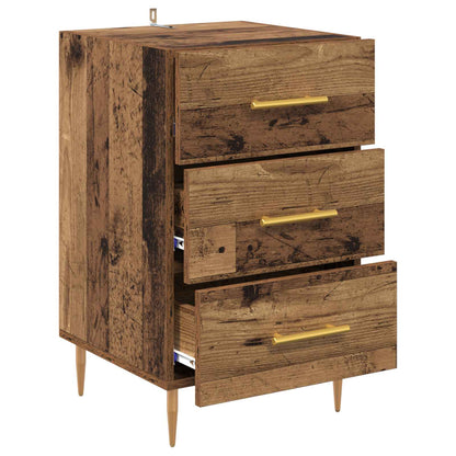 vidaXL Bedside Cabinet Old Wood 40 x 40 x 66 cm Engineered Wood