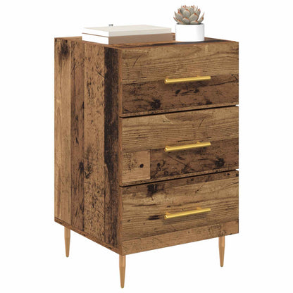 vidaXL Bedside Cabinet Old Wood 40 x 40 x 66 cm Engineered Wood