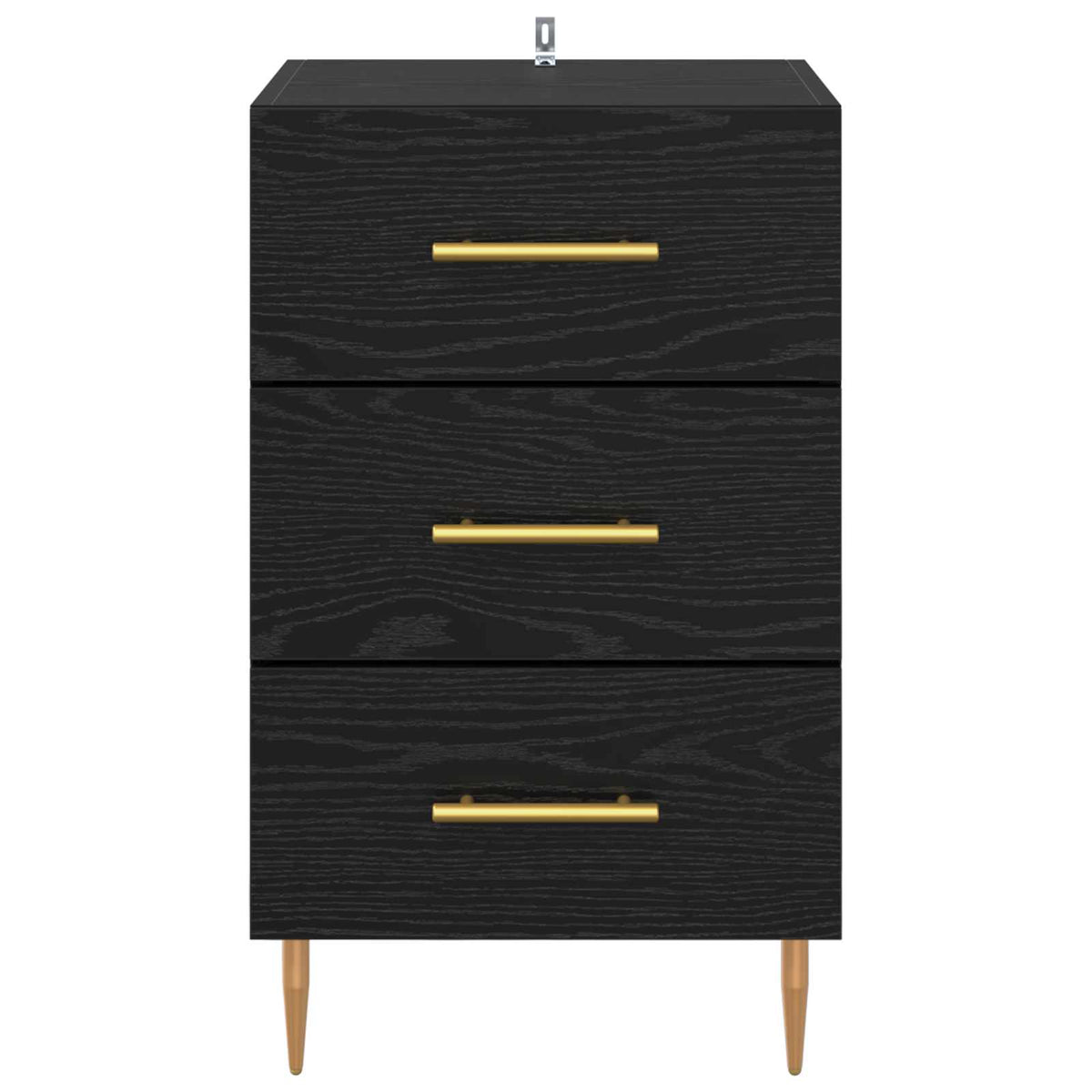 vidaXL Bedside Cabinet Black Oak 40 x 40 x 66 cm Engineered Wood
