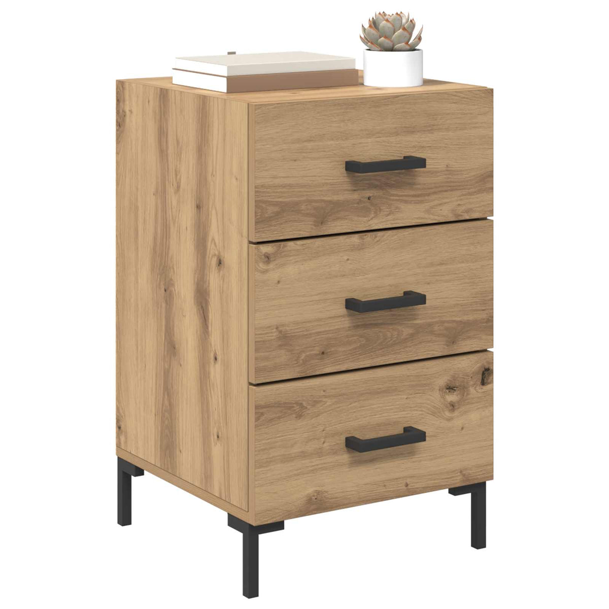 vidaXL Bedside Cabinet Artisan Oak 40 x 40 x 66 cm Engineered Wood
