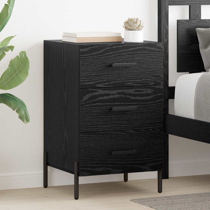 vidaXL Bedside Cabinet Black Oak 40 x 40 x 66 cm Engineered Wood