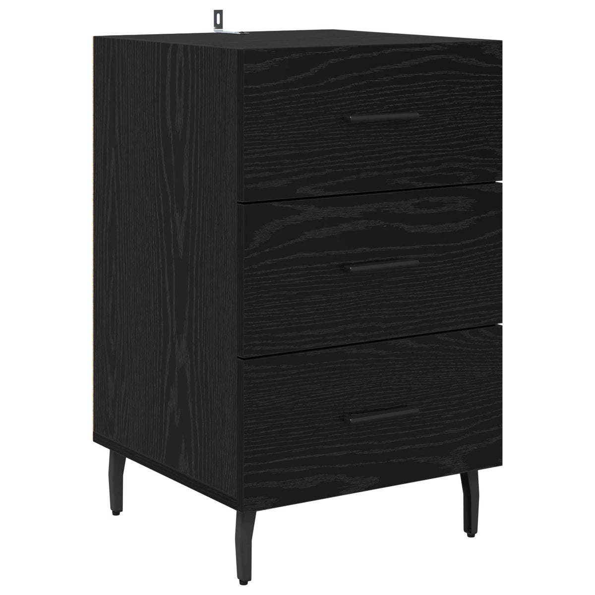 vidaXL Bedside Cabinet Black Oak 40 x 40 x 66 cm Engineered Wood