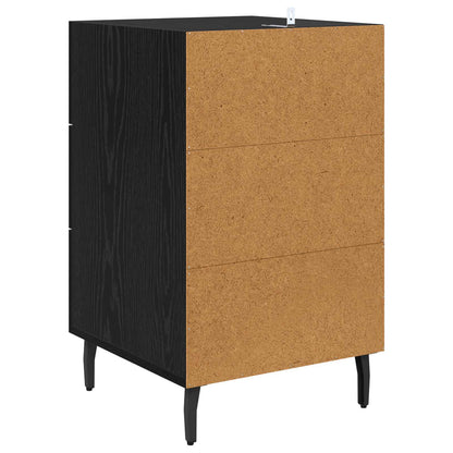 vidaXL Bedside Cabinet Black Oak 40 x 40 x 66 cm Engineered Wood