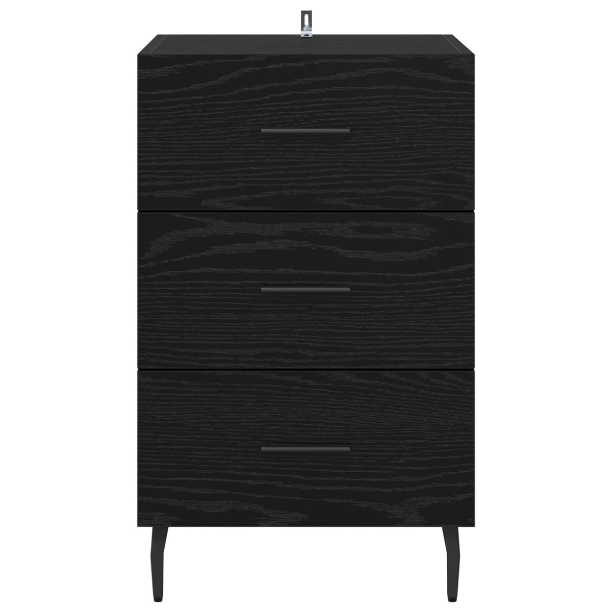 vidaXL Bedside Cabinet Black Oak 40 x 40 x 66 cm Engineered Wood