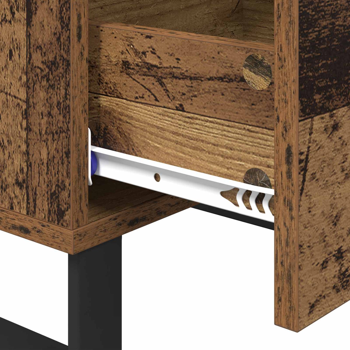 vidaXL Bedside Cabinet Old Wood 40 x 40 x 66 cm Engineered Wood