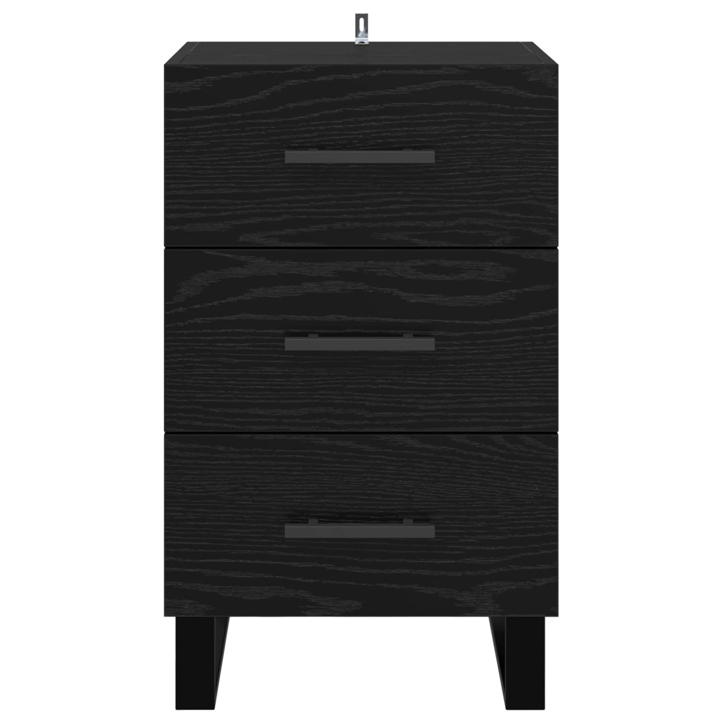vidaXL Bedside Cabinet Black Oak 40 x 40 x 66 cm Engineered Wood