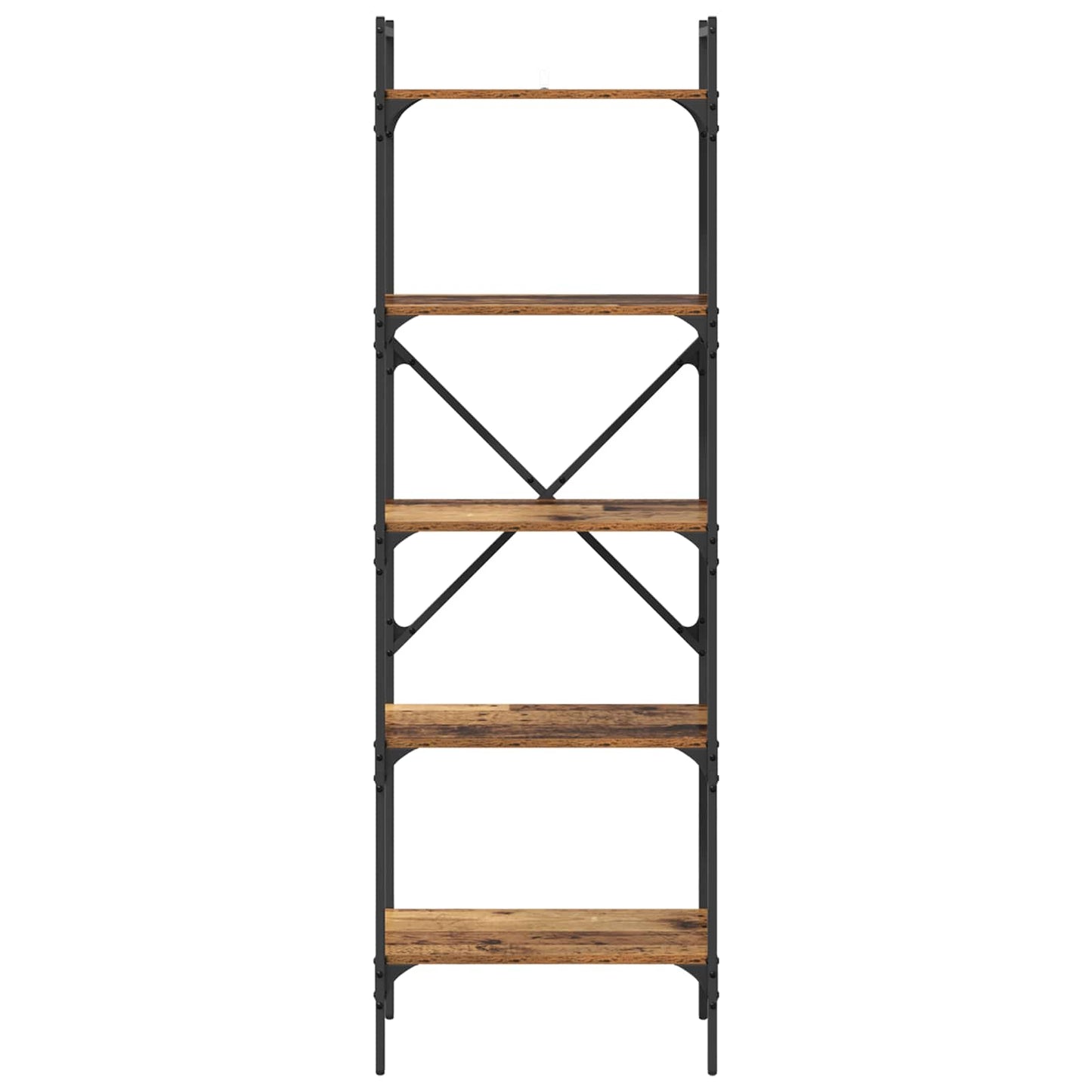 vidaXL Bookcase 5-Tier 56 x 32 x 174 cm Engineered Wood Old Wood
