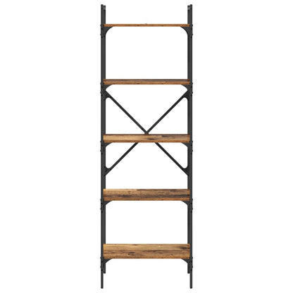 vidaXL Bookcase 5-Tier 56 x 32 x 174 cm Engineered Wood Old Wood