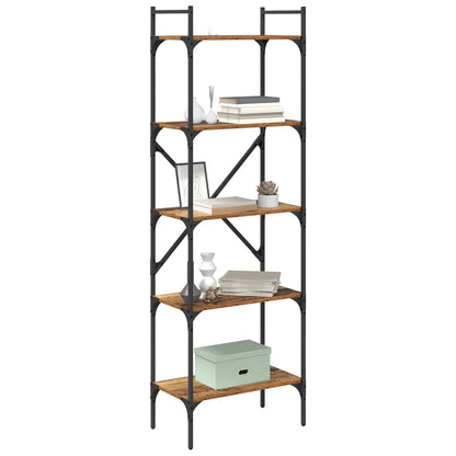 vidaXL Bookcase 5-Tier 56 x 32 x 174 cm Engineered Wood Old Wood