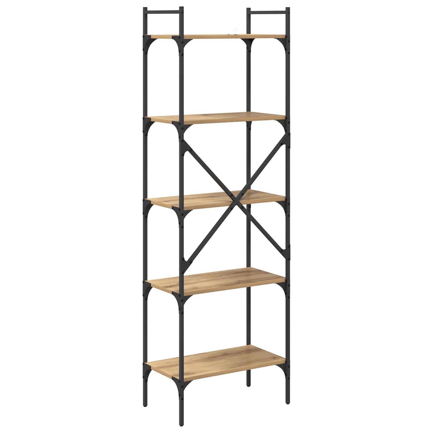 vidaXL Bookcase 5-Tier 56 x 32 x 174 cm Engineered Wood Artisan Oak
