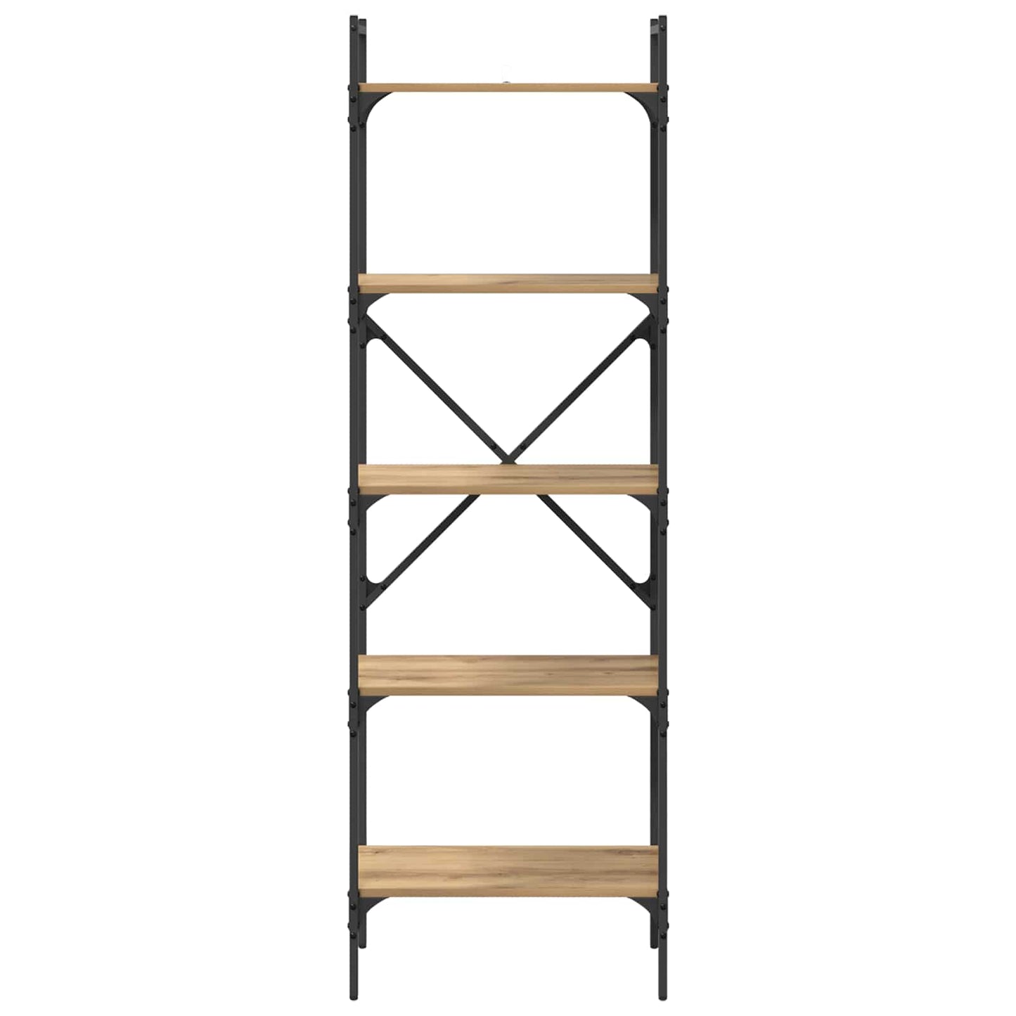 vidaXL Bookcase 5-Tier 56 x 32 x 174 cm Engineered Wood Artisan Oak
