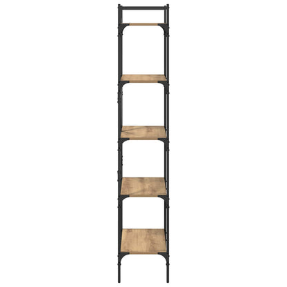 vidaXL Bookcase 5-Tier 56 x 32 x 174 cm Engineered Wood Artisan Oak