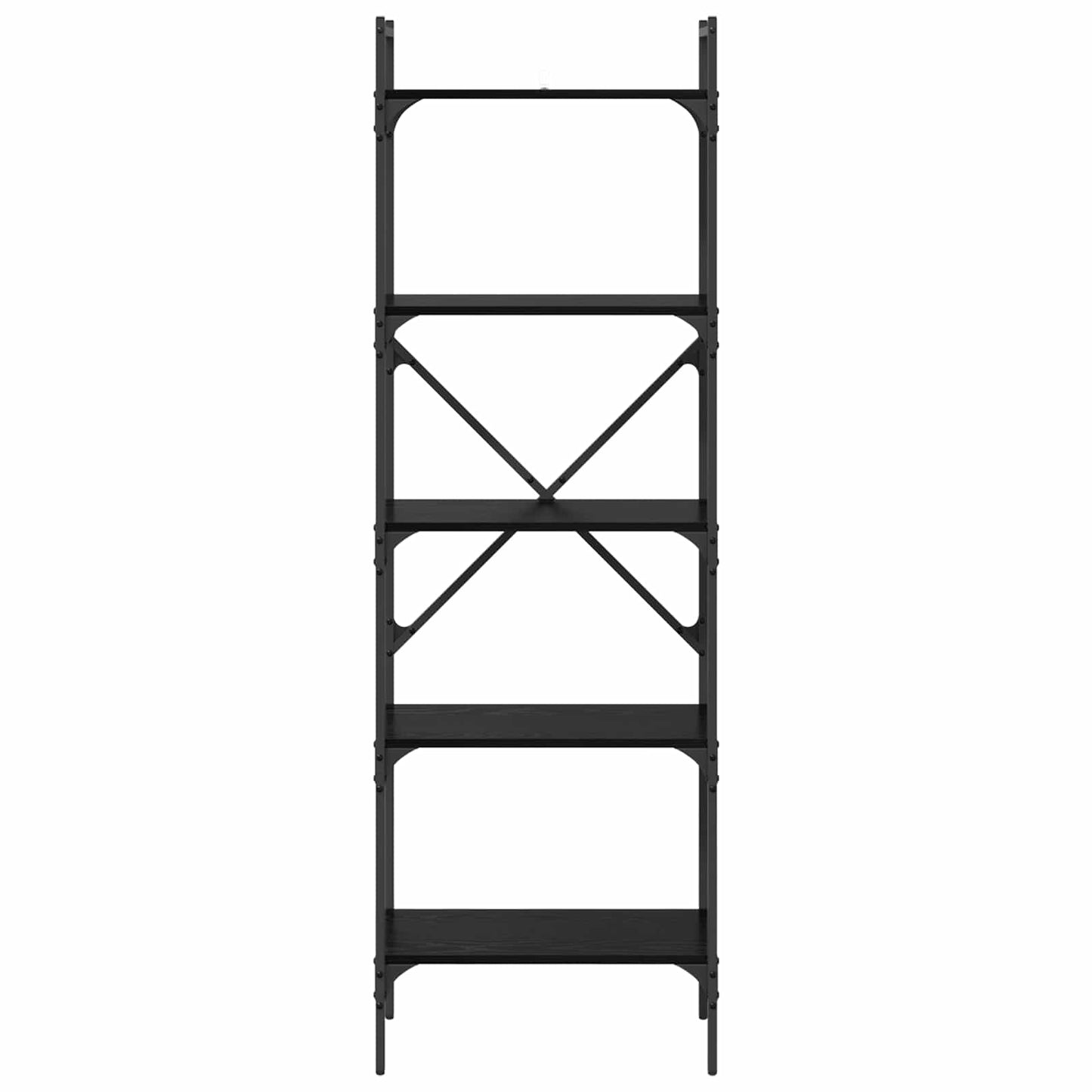 vidaXL Bookcase 5-Tier 56 x 32 x 174 cm Engineered Wood Black Oak