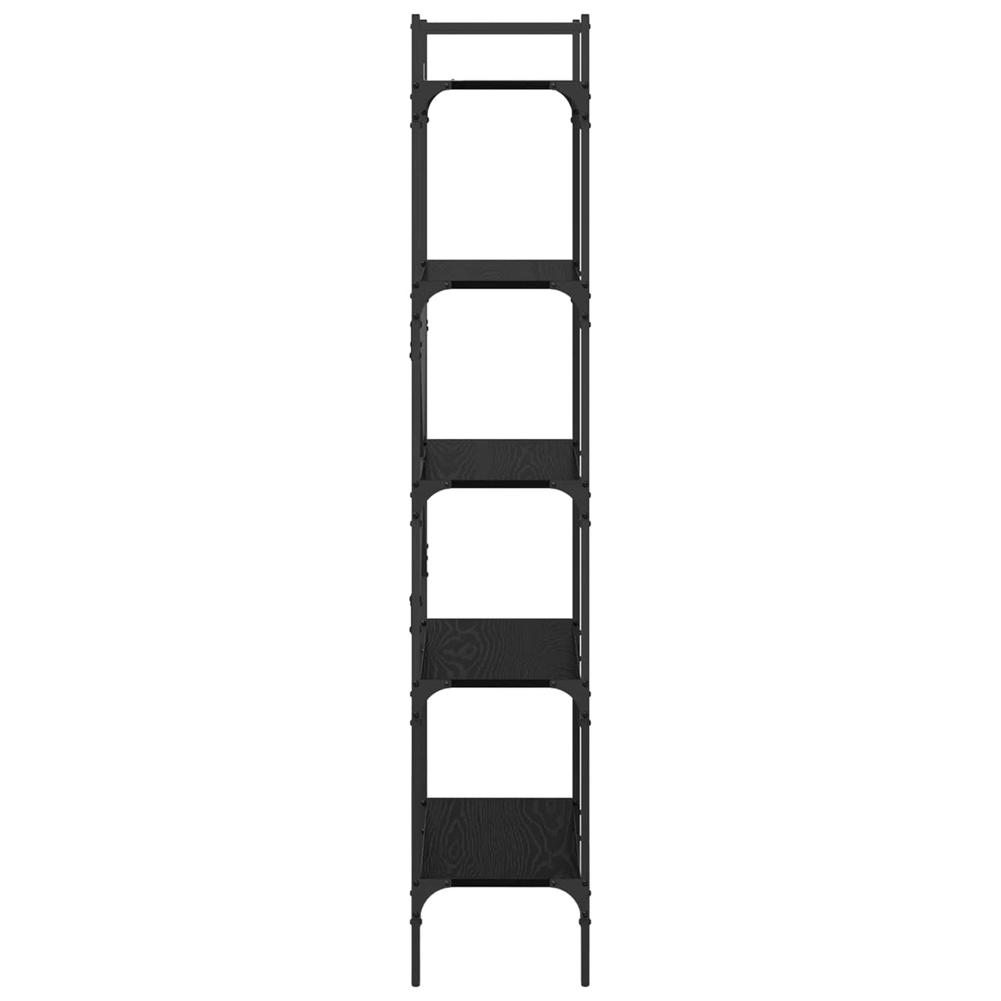 vidaXL Bookcase 5-Tier 56 x 32 x 174 cm Engineered Wood Black Oak