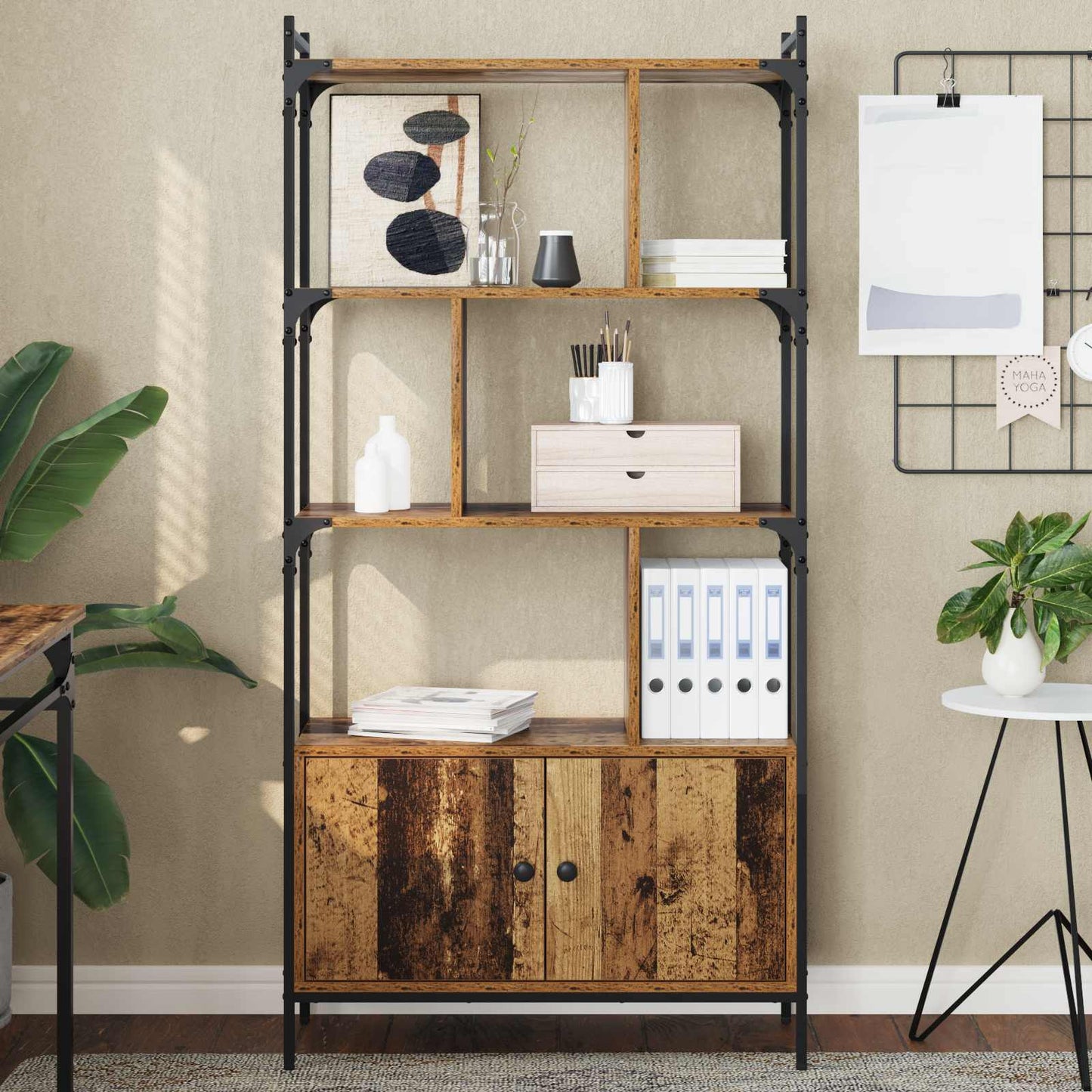 vidaXL Bookcase 6-Tier 76.5 x 30 x 154.5 cm Engineered Wood