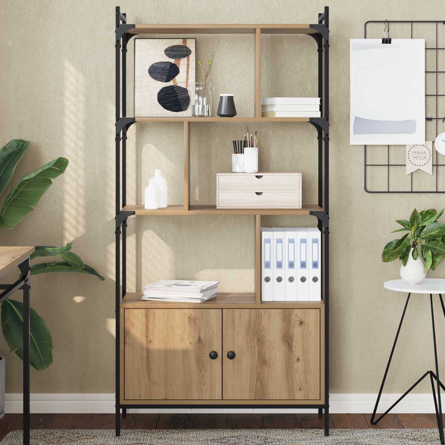 vidaXL Bookcase 6-Tier 76.5 x 30 x 154.5 cm Engineered Wood