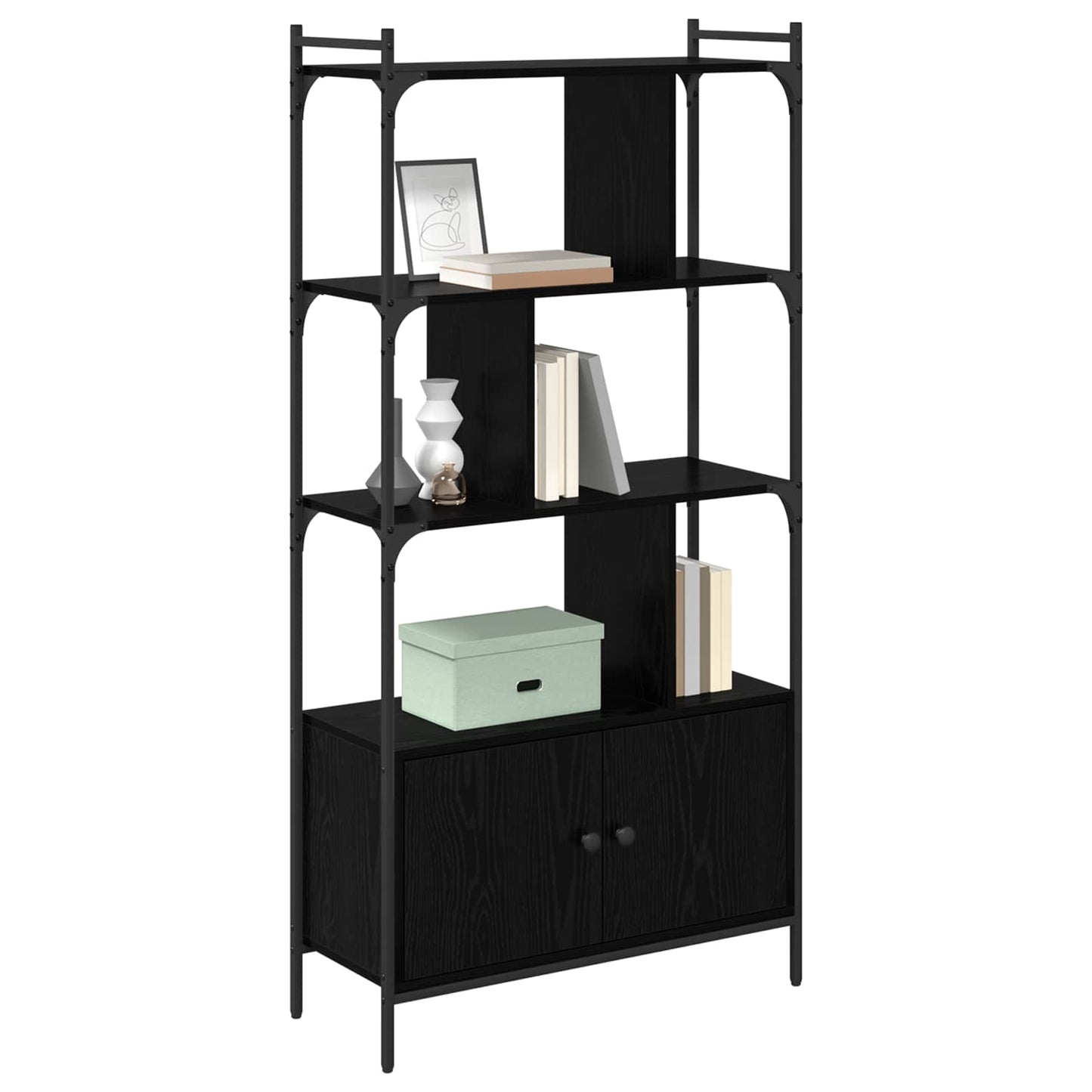vidaXL Bookcase 6-Tier 76.5 x 30 x 154.5 cm Engineered Wood