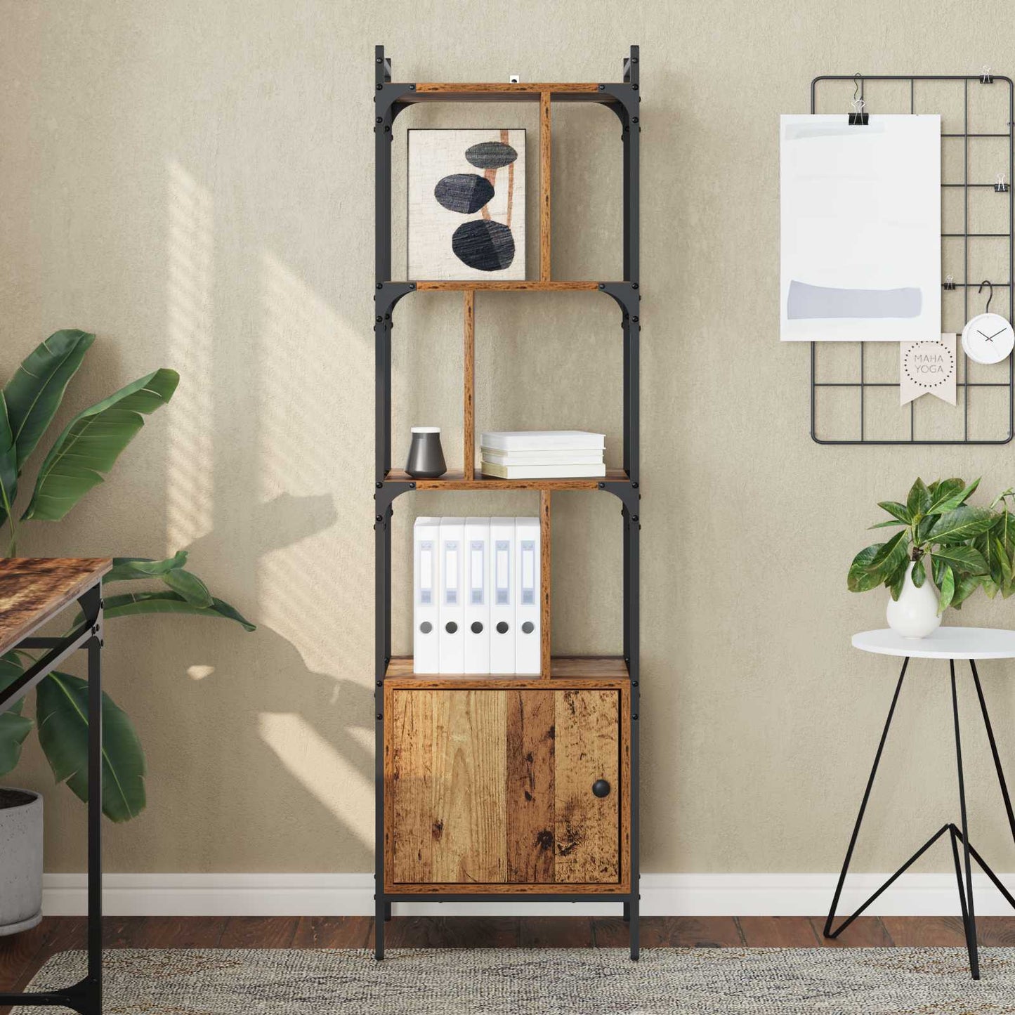 vidaXL Bookcase 6-Tier 44.5 x 30 x 154.5 cm Engineered Wood Old Wood